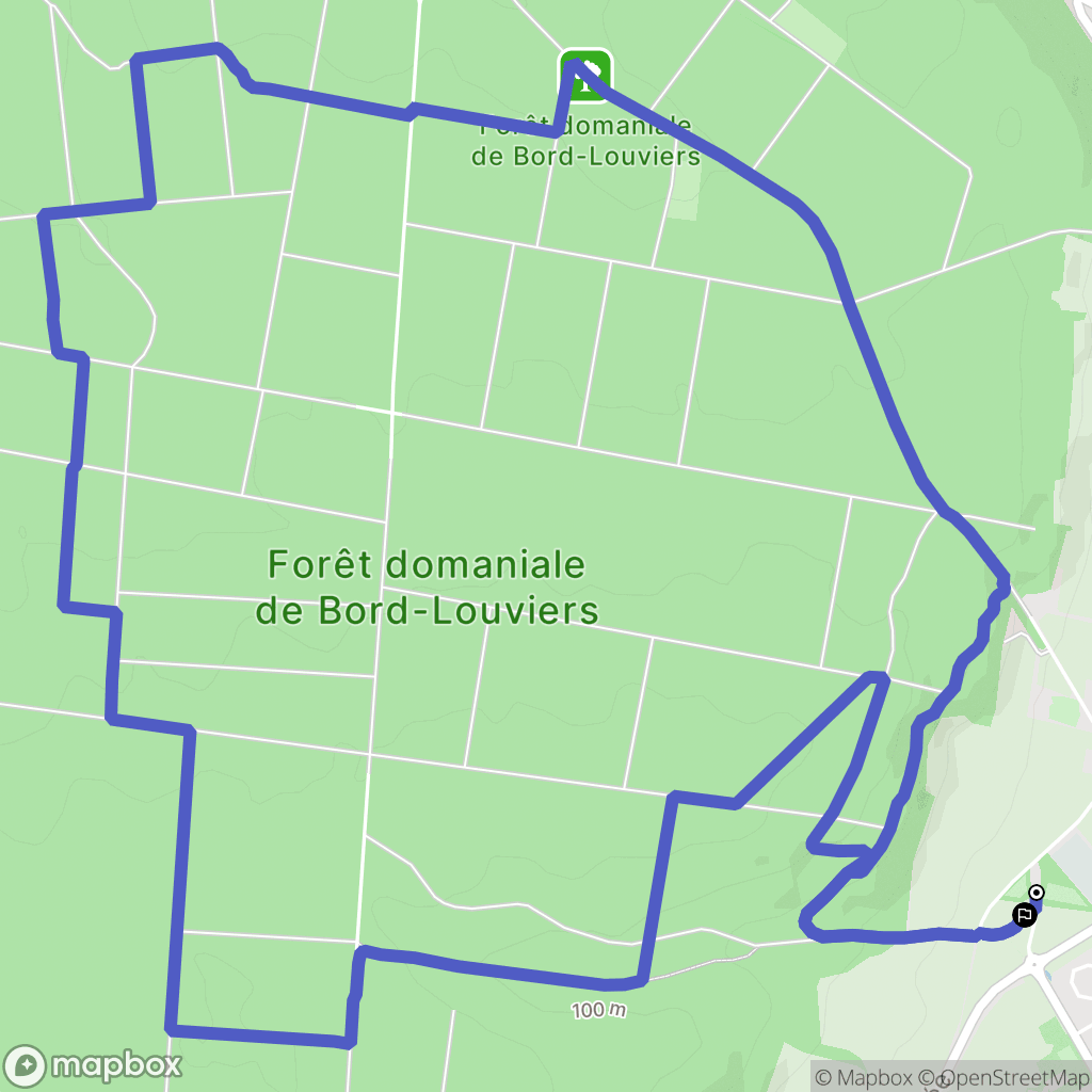 Val-de-Reuil : carte du parcours de randonnée - France
