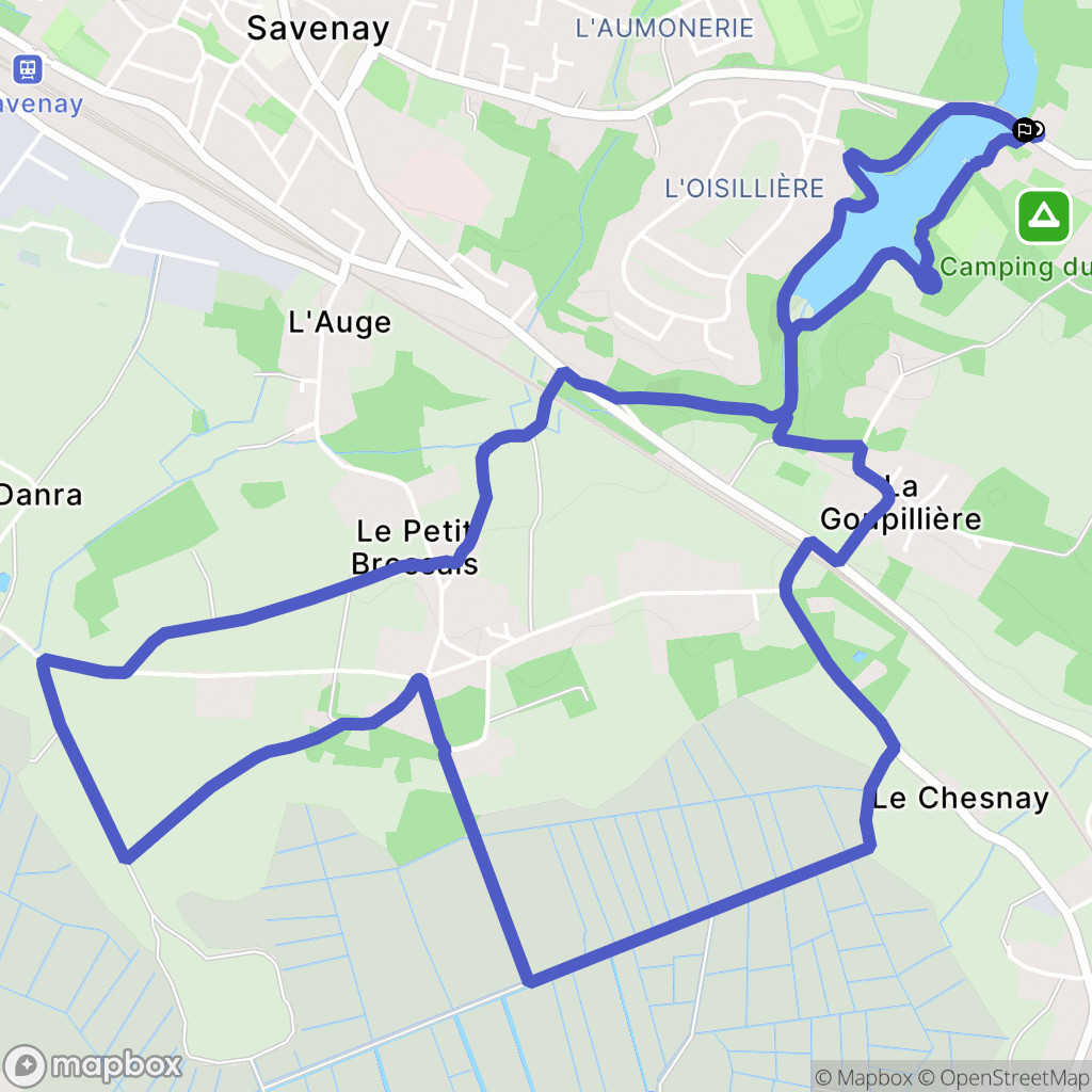 Savenay : carte du parcours de randonnée - France