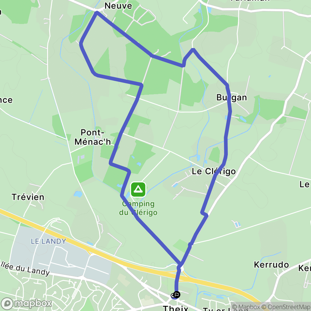Theix-Noyalo : carte du parcours de randonnée - France