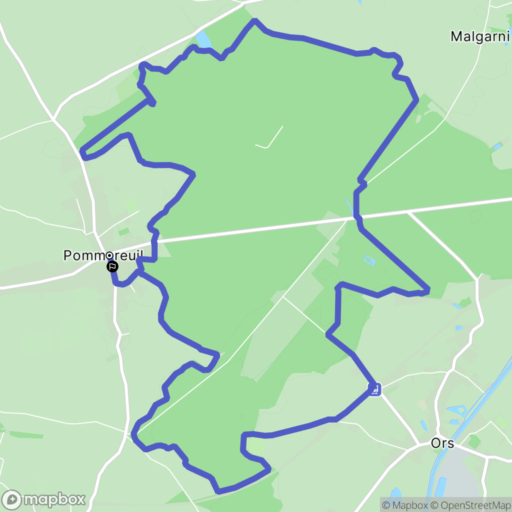 Pommereuil : carte du parcours de randonnée - France
