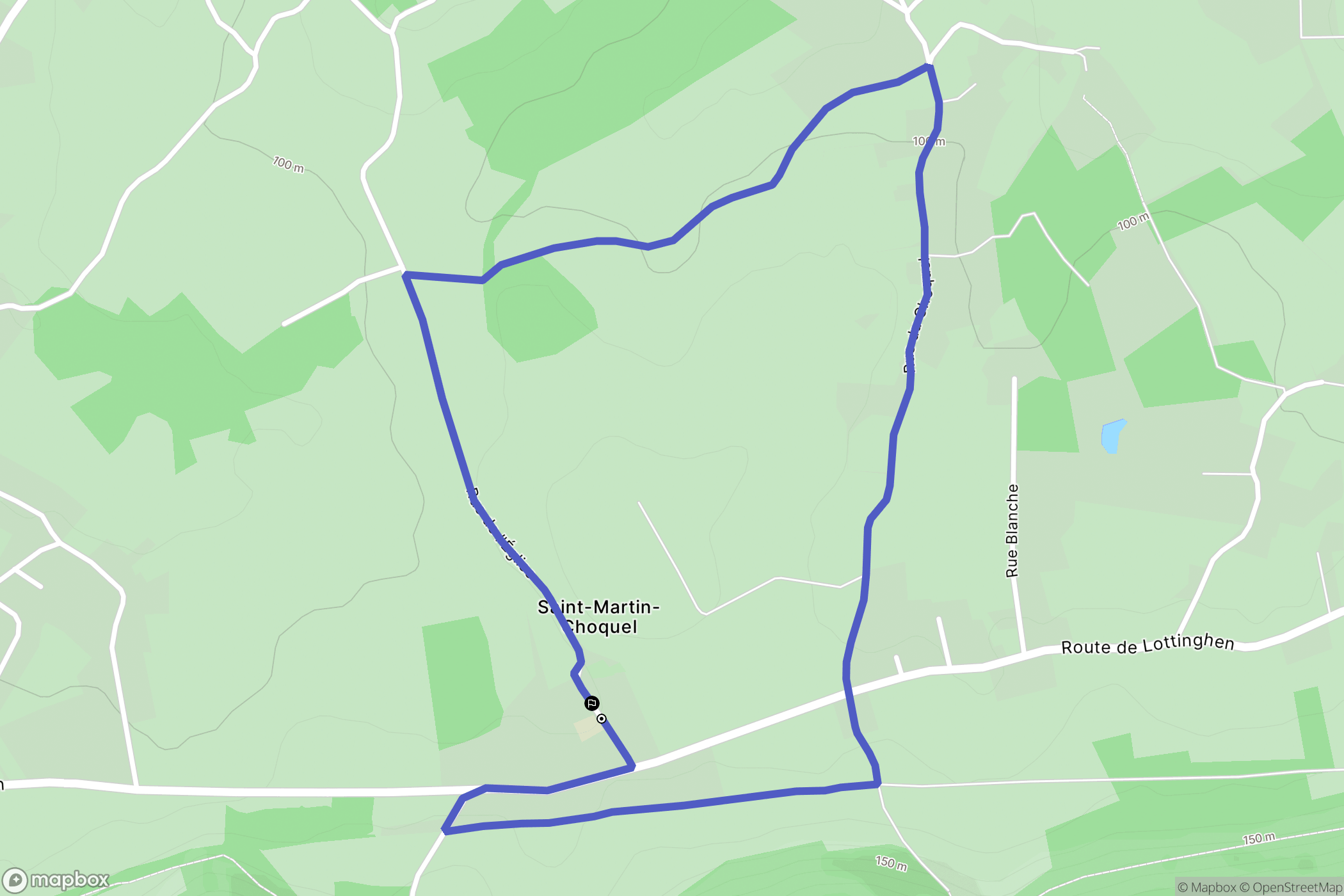 Saint-Martin-Choquel : carte du parcours de randonnée - France