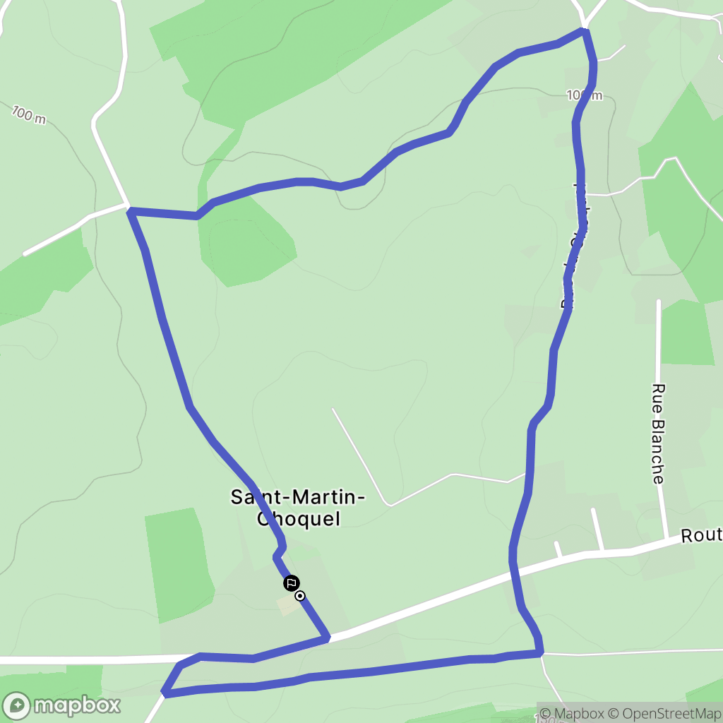 Saint-Martin-Choquel : carte du parcours de randonnée - France