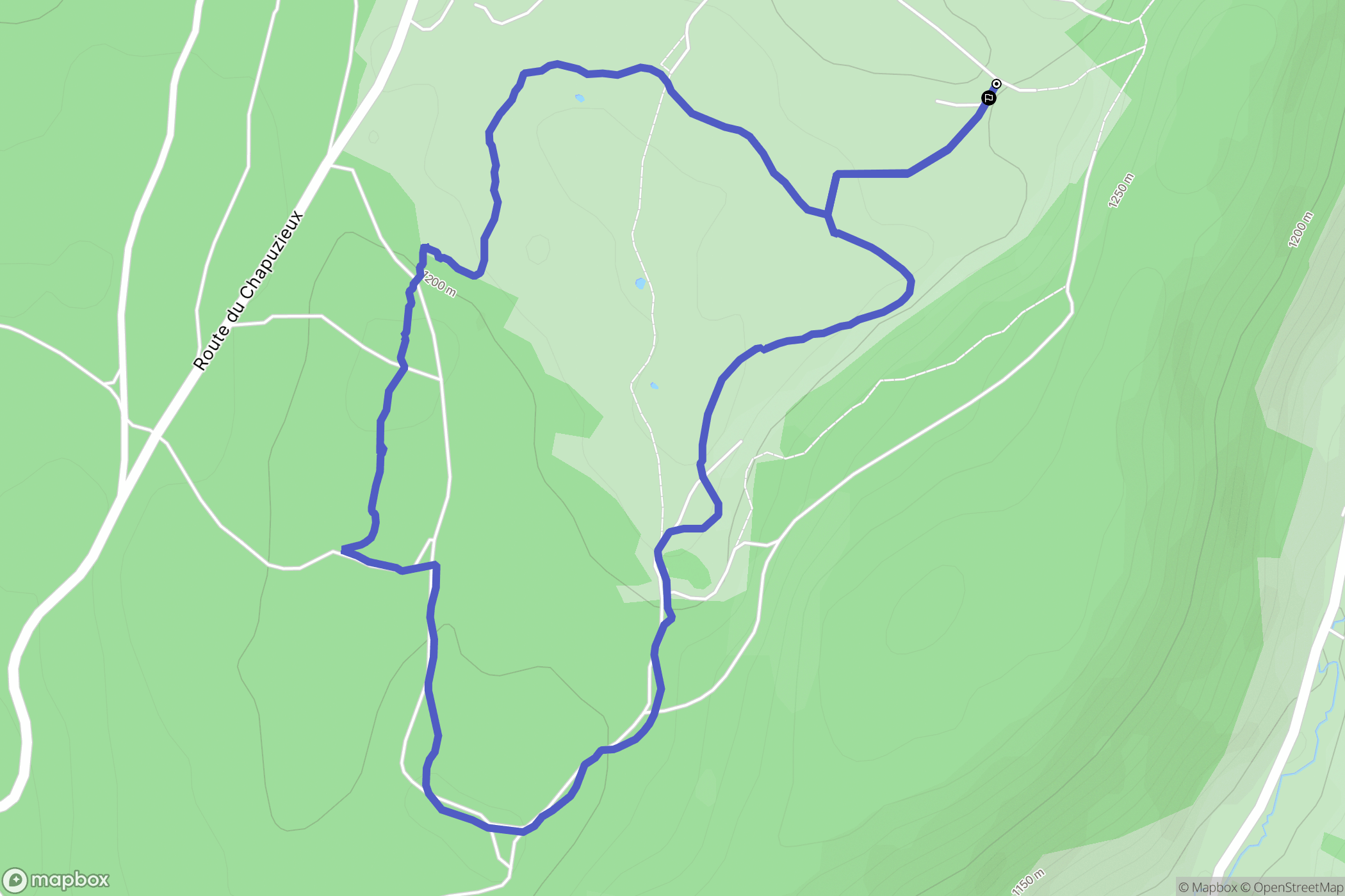 La Pesse : carte du parcours de randonnée - France