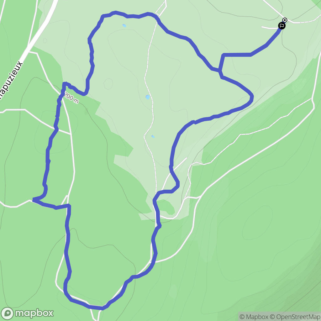 La Pesse : carte du parcours de randonnée - France