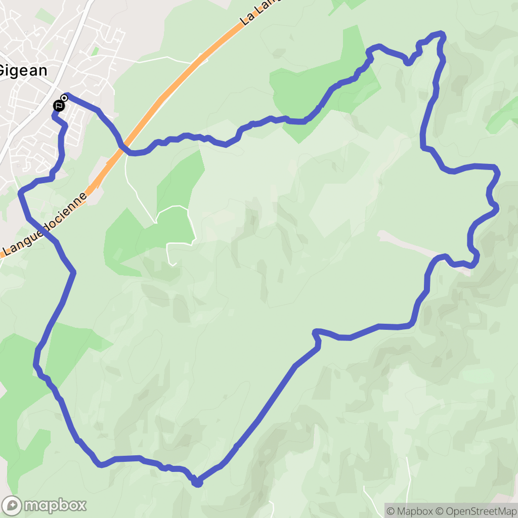 Gigean : carte du parcours de randonnée - France