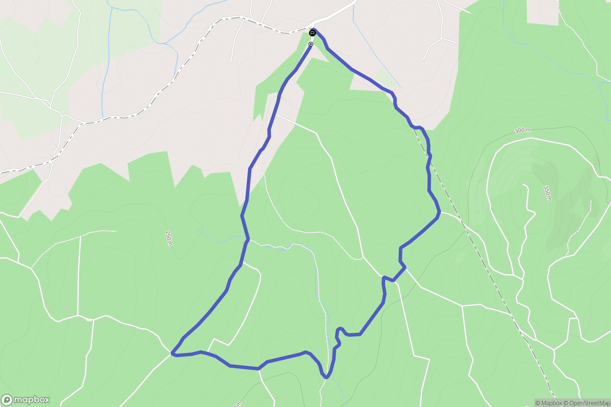 Barjac : carte du parcours de randonnée - France