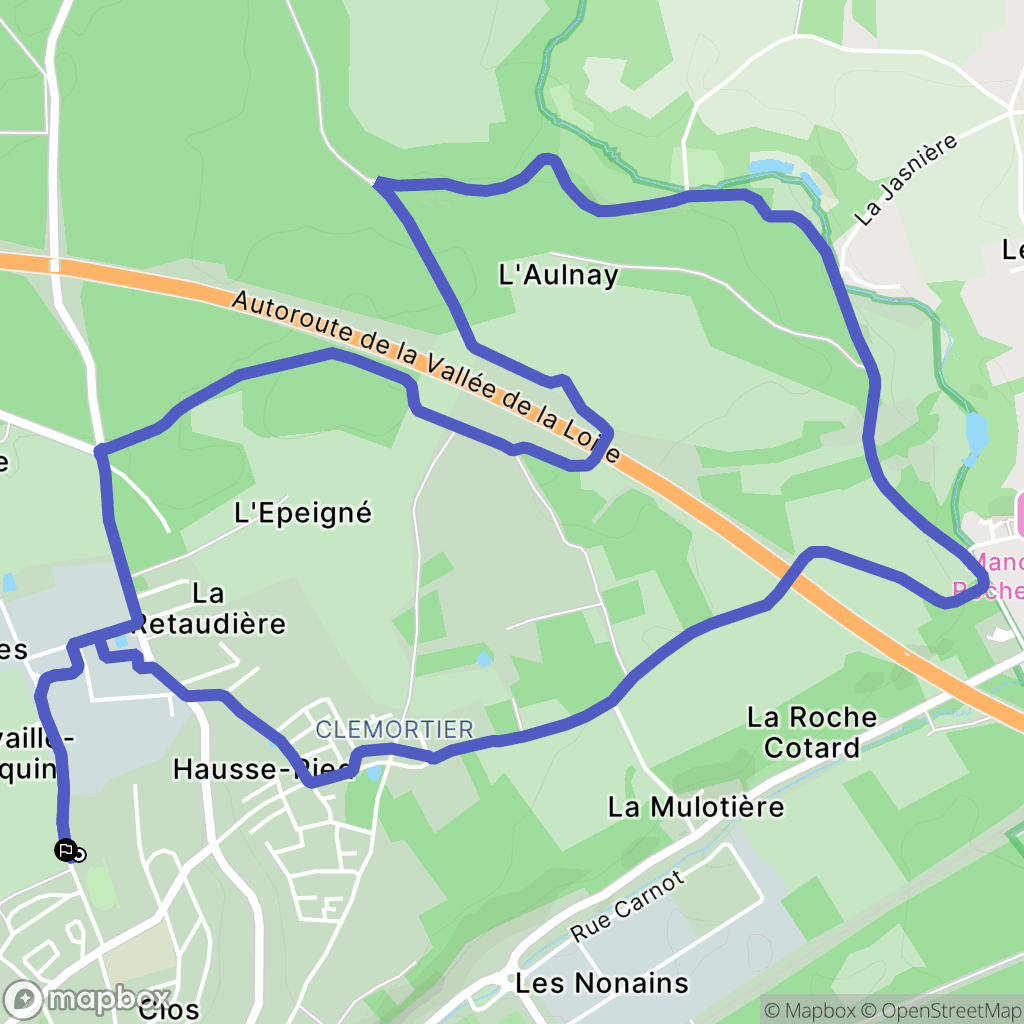 Langeais : carte du parcours de randonnée - France