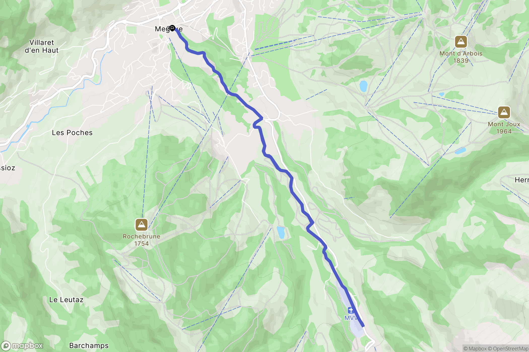 Megève: routekaart voor buitenactiviteiten - France