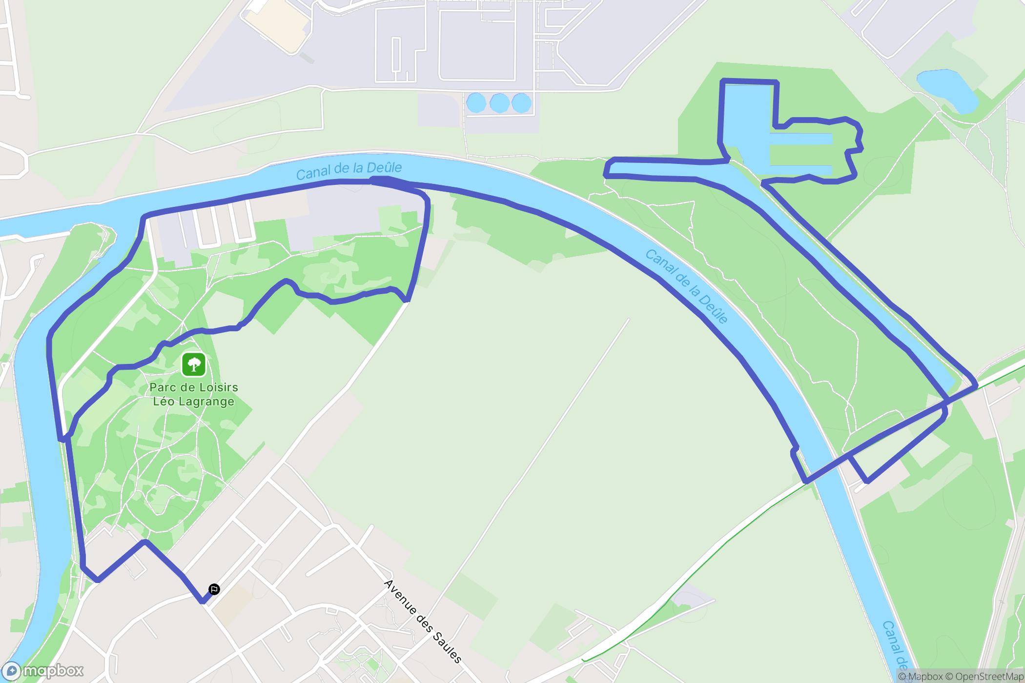 Courrières : carte du parcours de randonnée - France