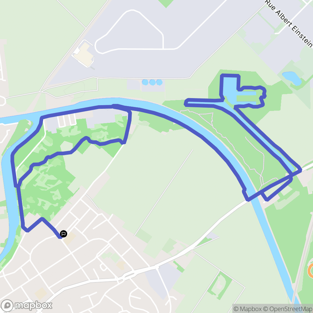 Courrières : carte du parcours de randonnée - France
