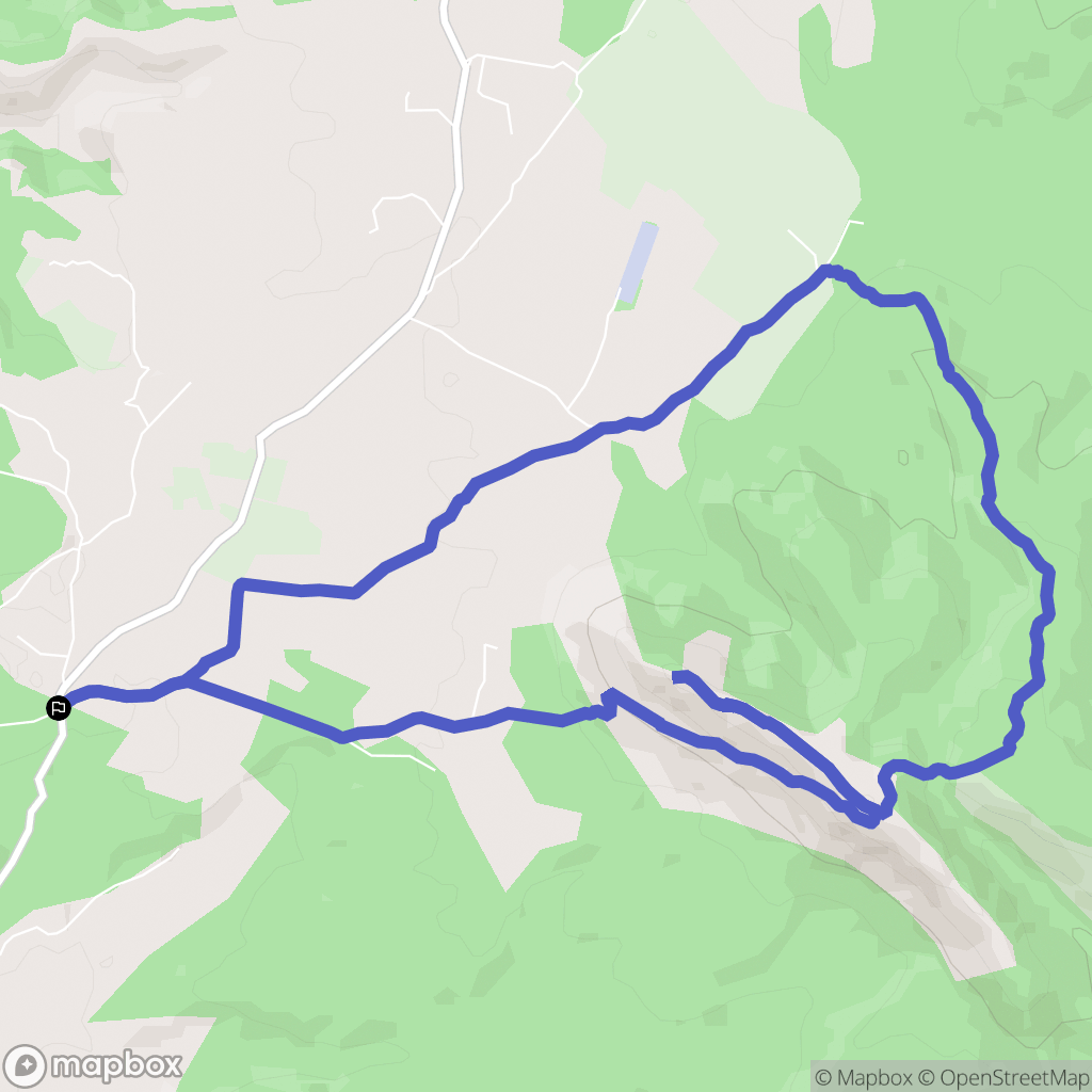 Bèdes : carte du parcours de randonnée - France