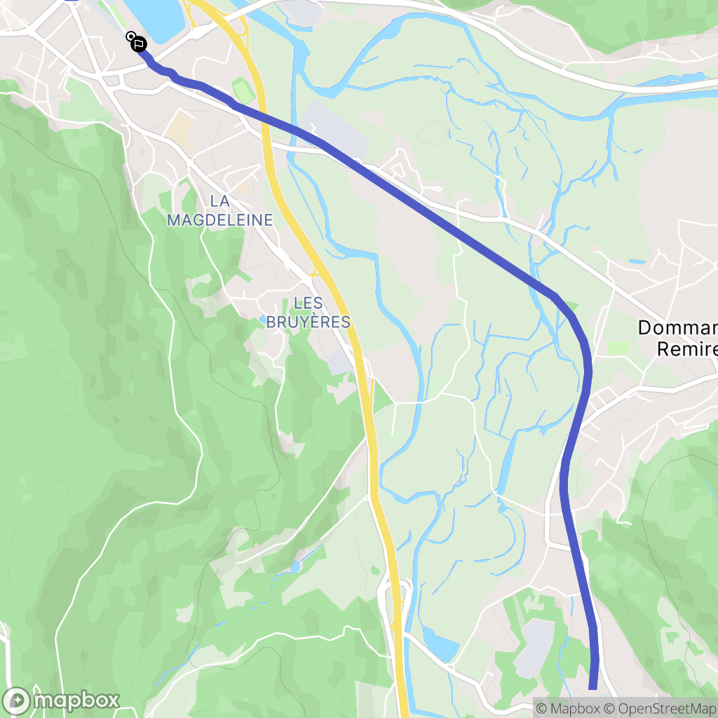 Remiremont : carte du parcours de randonnée - France