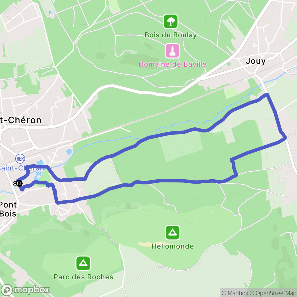 Saint-Chéron : carte du parcours de randonnée - France