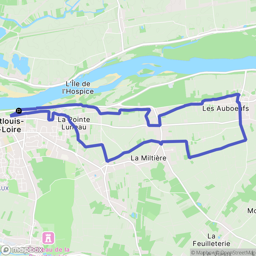 Montlouis-sur-Loire : carte du parcours de randonnée - France