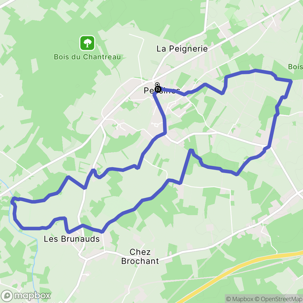 Pessines : carte du parcours de randonnée - France