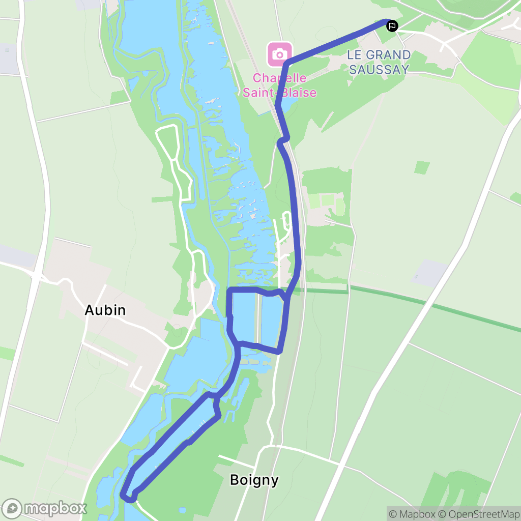 Ballancourt-sur-Essonne : carte du parcours de randonnée - France