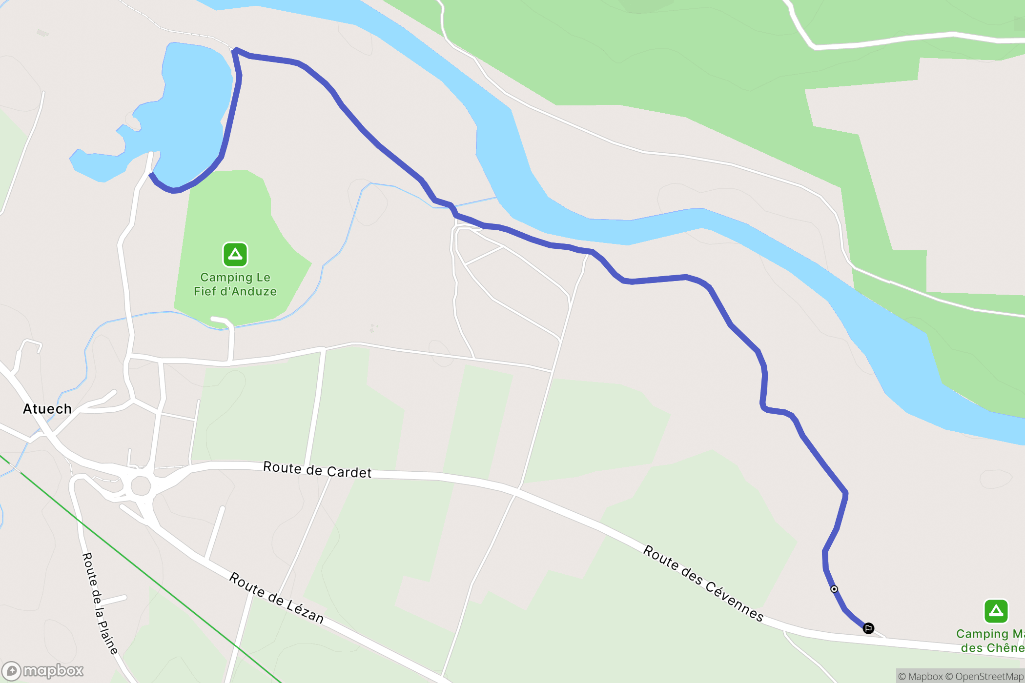 Lézan : carte du parcours de randonnée - France