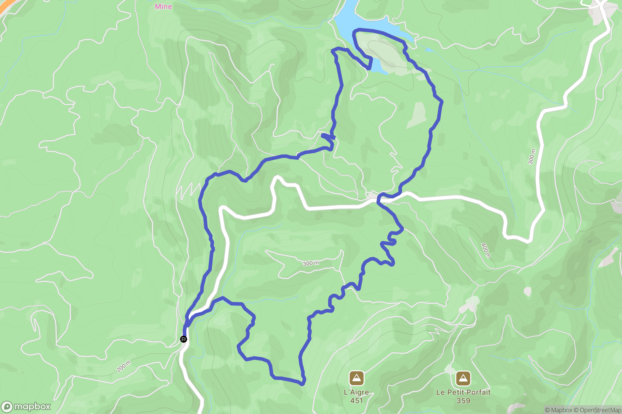 Fréjus : carte du parcours de randonnée - France