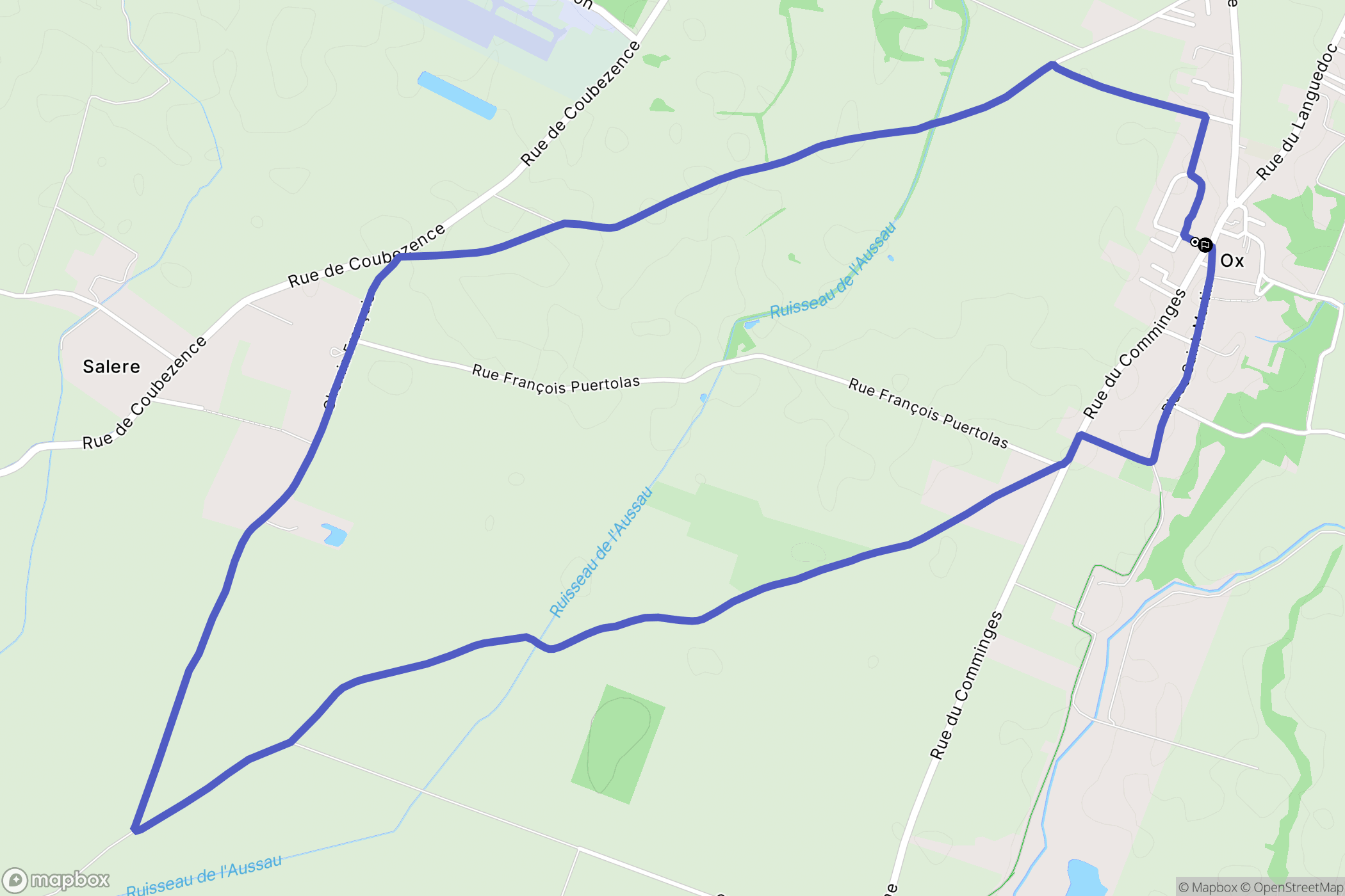 Muret : carte du parcours de randonnée - France