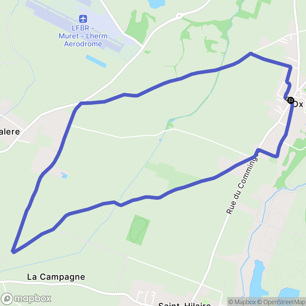 Muret : carte du parcours de randonnée - France