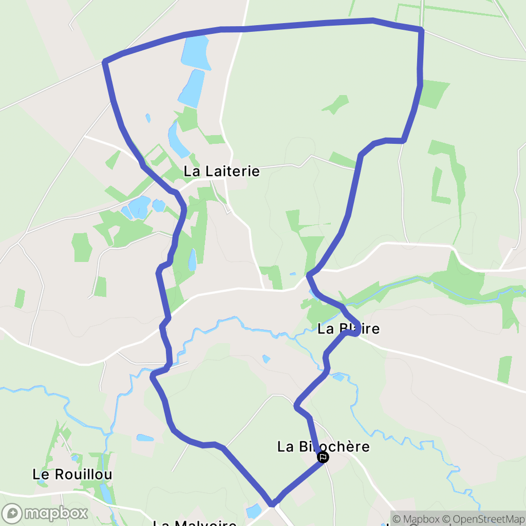 Dompierre sur Yon : carte du parcours de randonnée - France