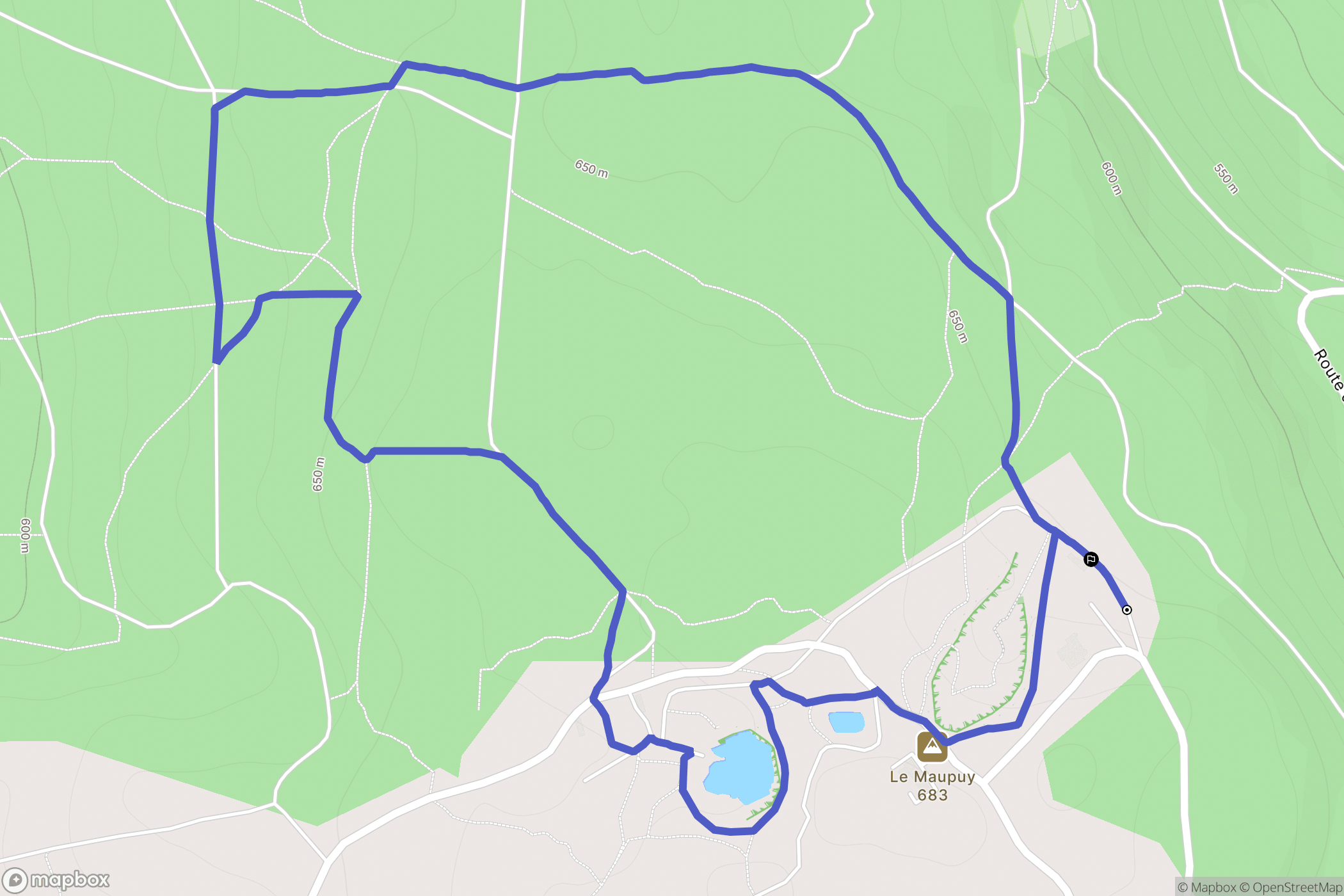 Saint-Léger-le-Guérétois : carte du parcours de randonnée - France