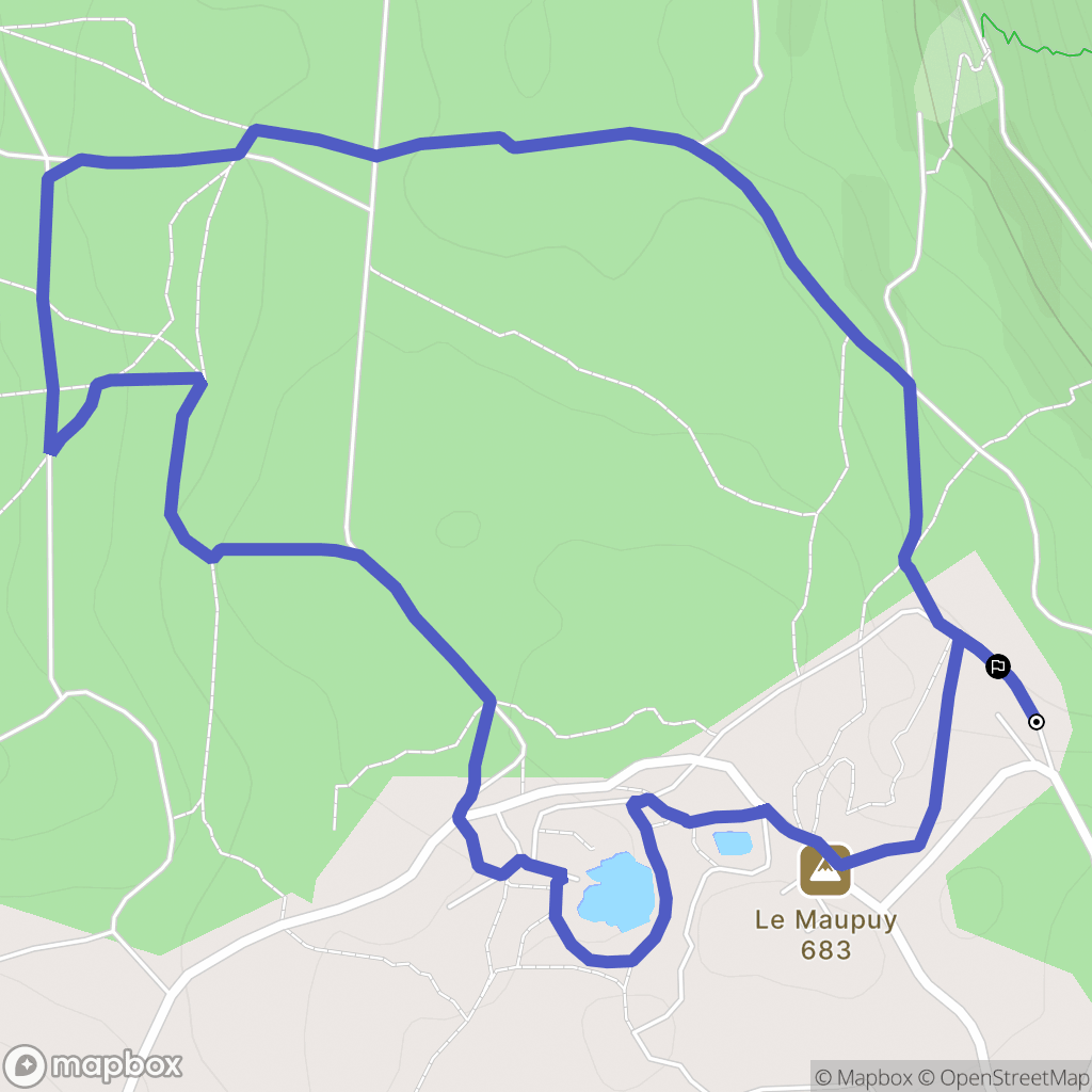 Saint-Léger-le-Guérétois : carte du parcours de randonnée - France