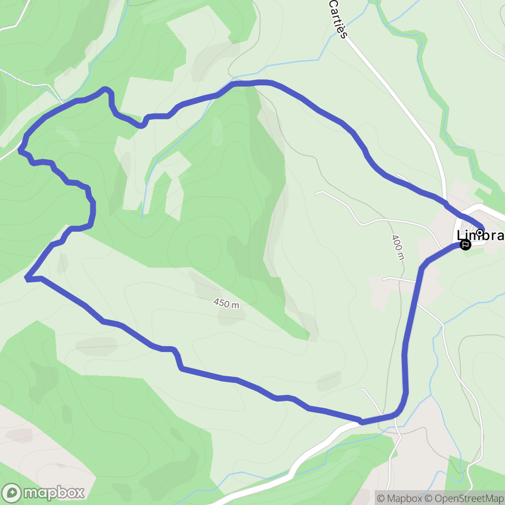 Limbrassac : carte du parcours de randonnée - France