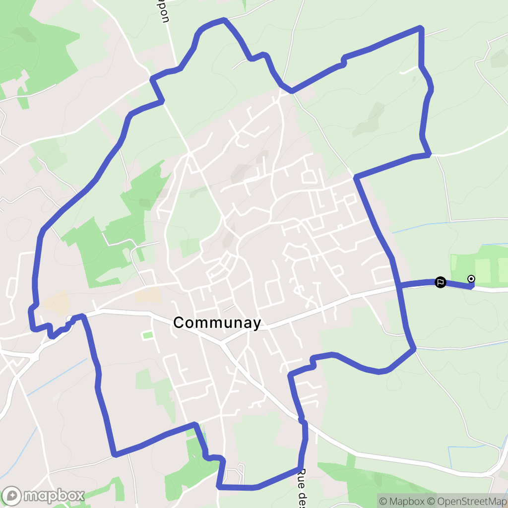 Communay : carte du parcours de randonnée - France