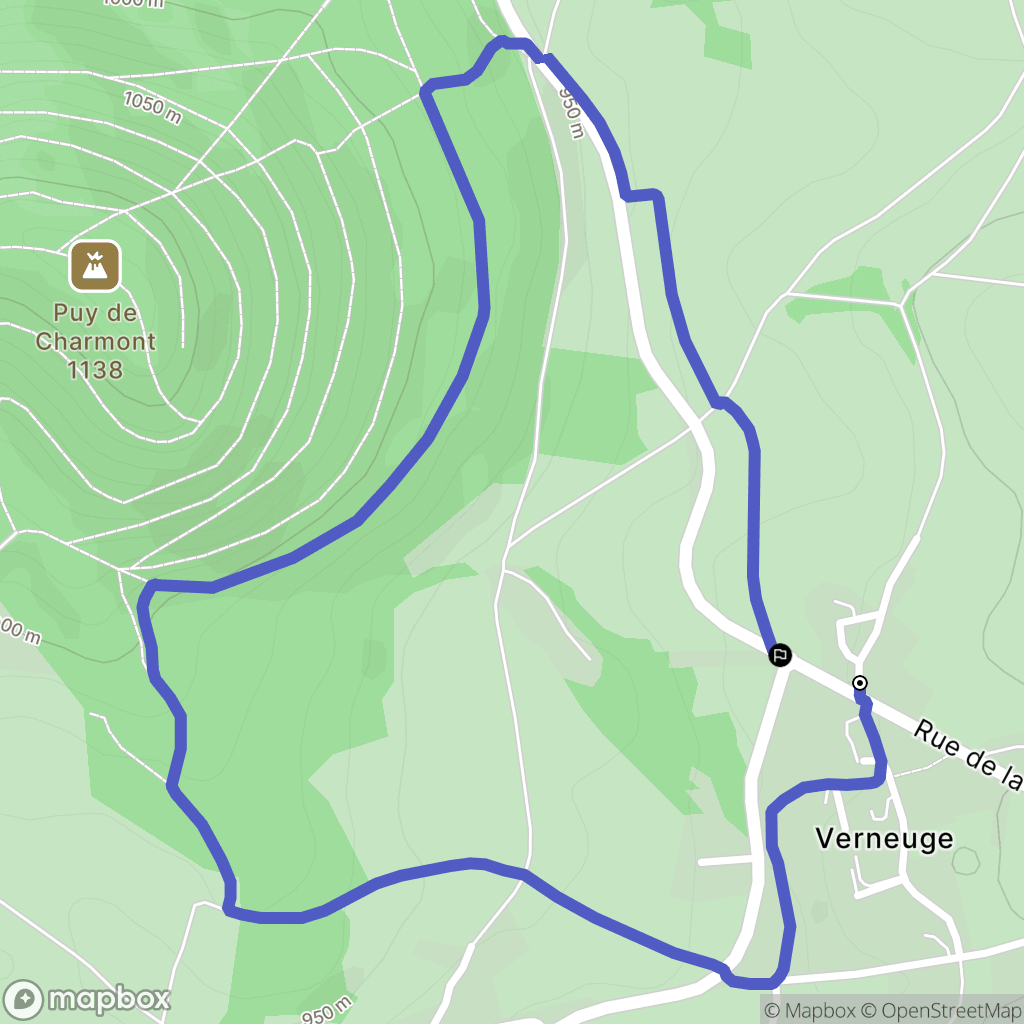 Aydat : carte du parcours de randonnée - France