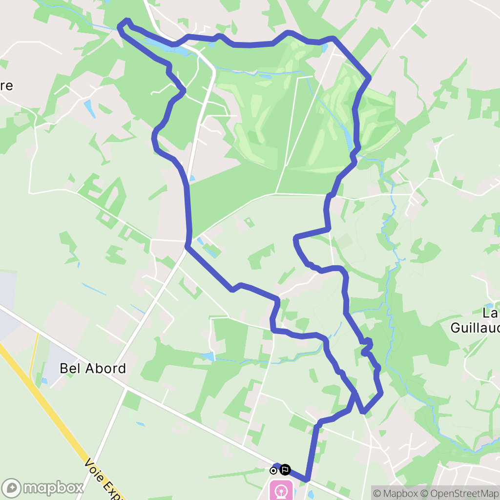 Sautron : carte du parcours de randonnée - France