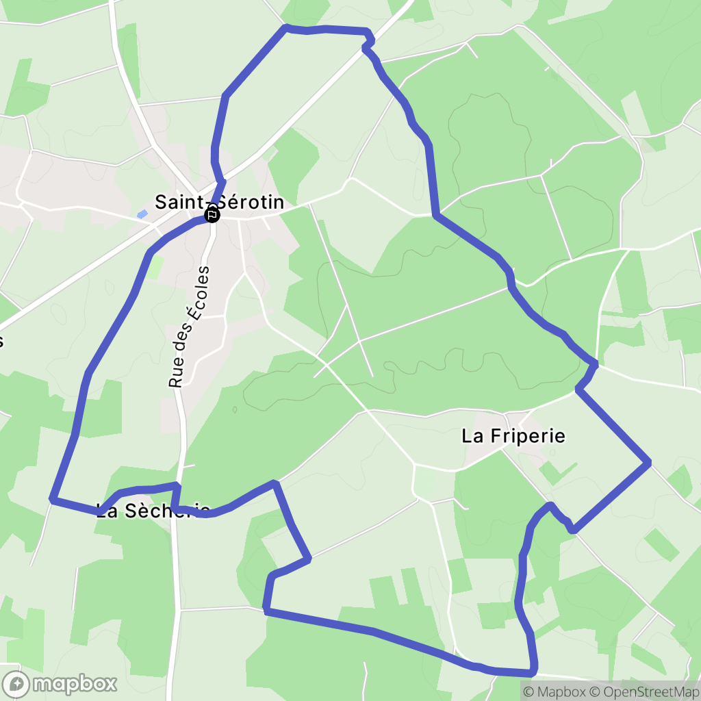 Saint-Sérotin : carte du parcours de randonnée - France