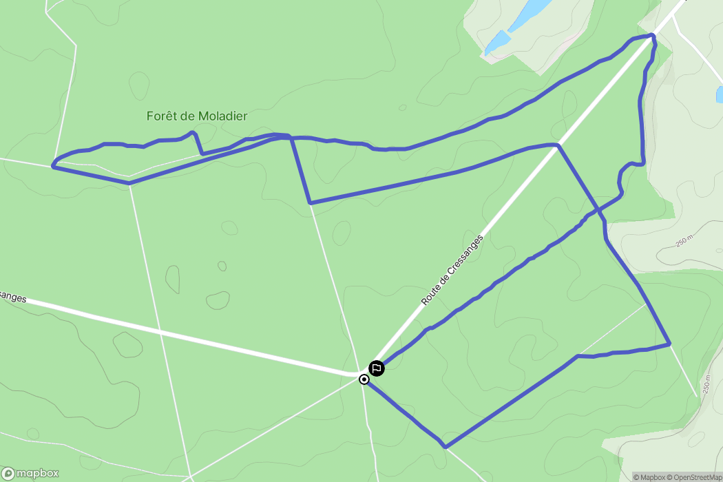 Besson : carte du parcours de randonnée - France