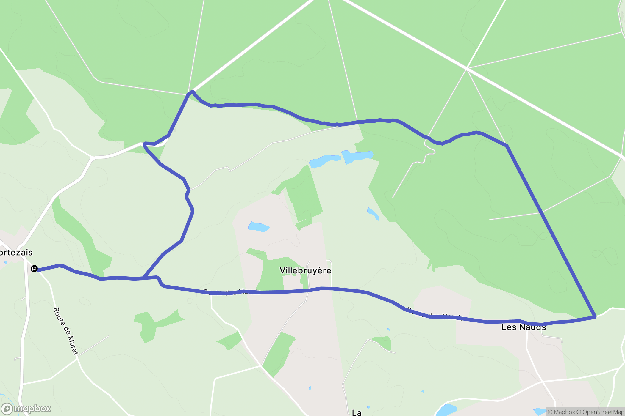 Tortezais : carte du parcours de randonnée - France