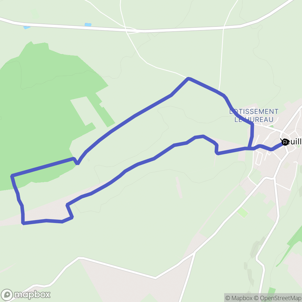 Xeuilley : carte du parcours de randonnée - France