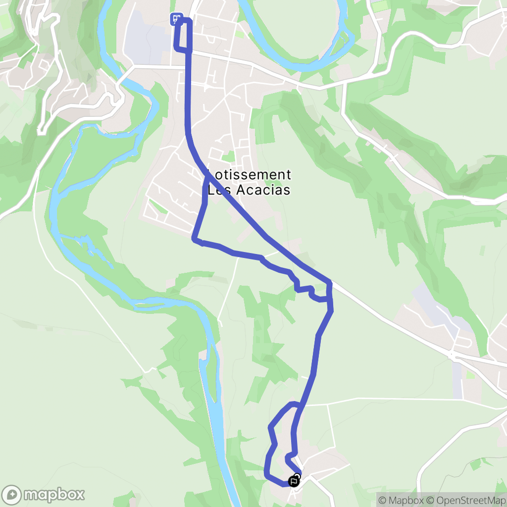 Vic-le-Comte : carte du parcours de randonnée - France