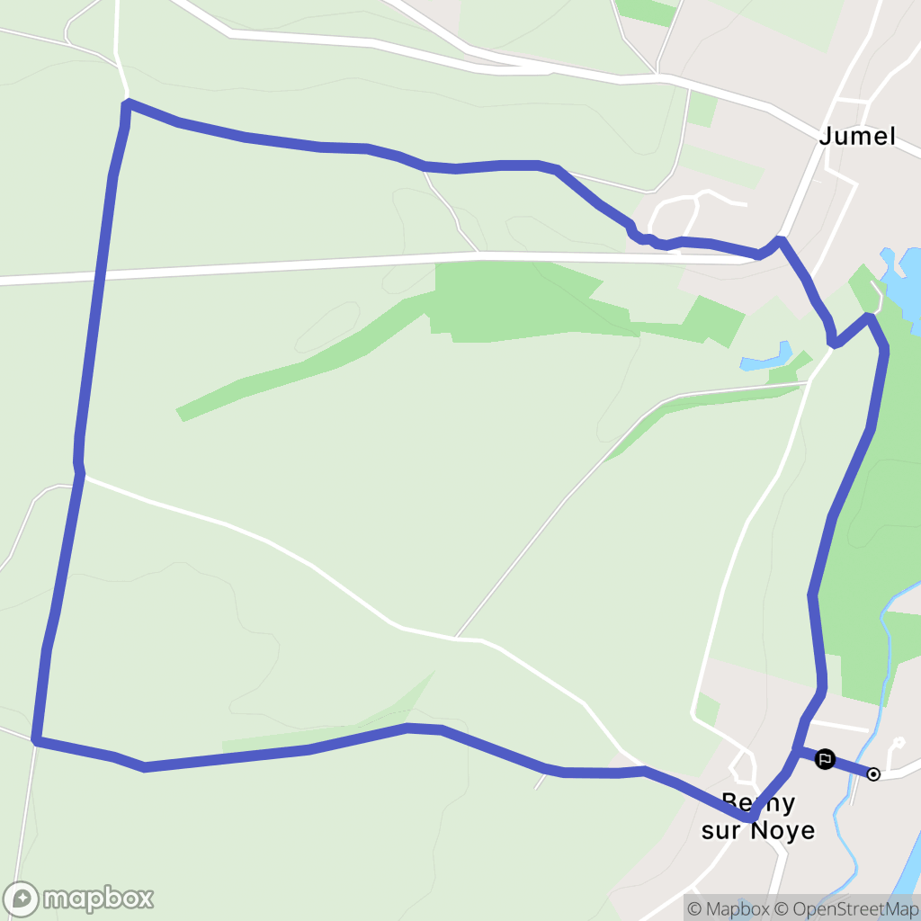 Ailly-sur-Noye : carte du parcours de randonnée - France