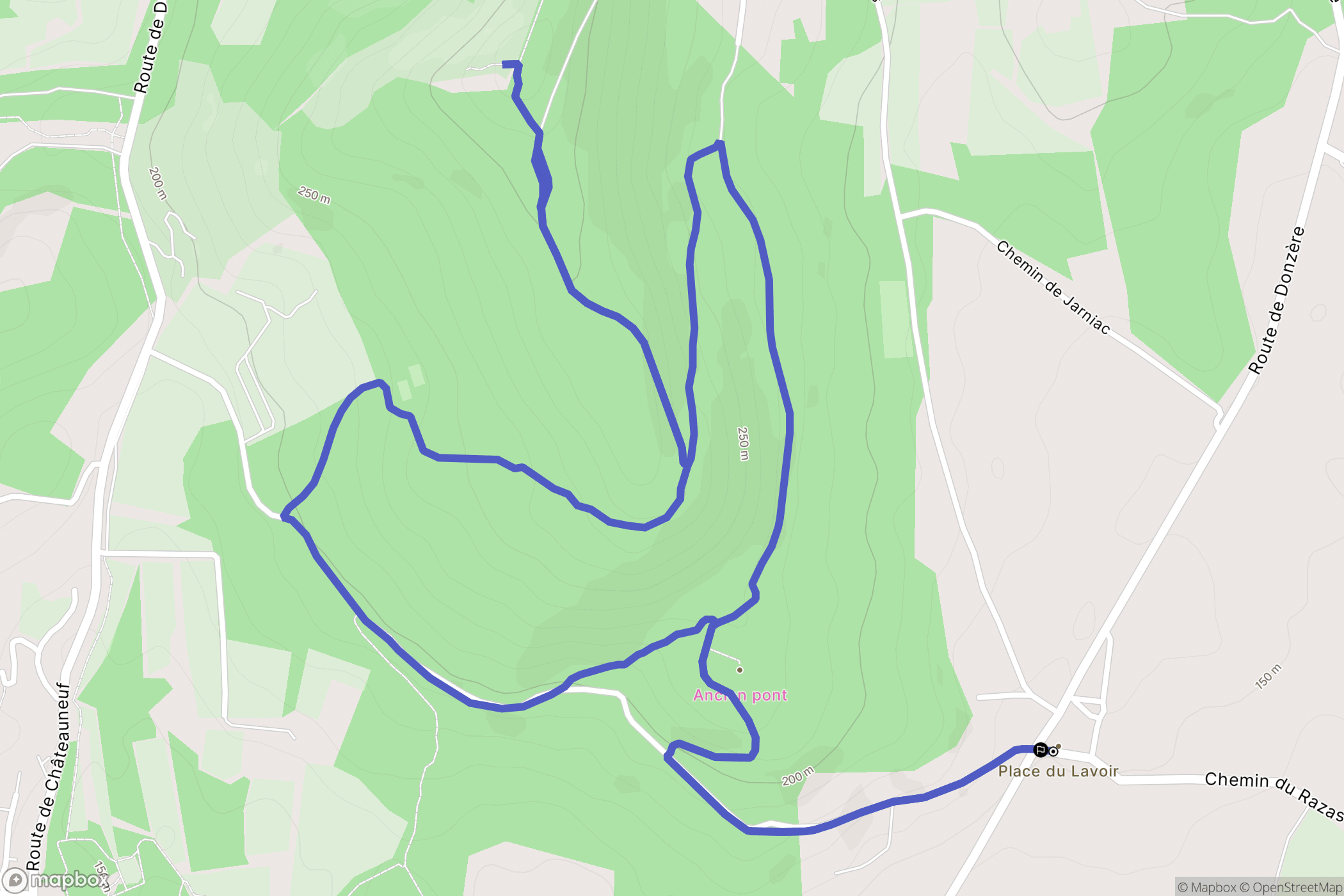 Malataverne : carte du parcours de randonnée - France