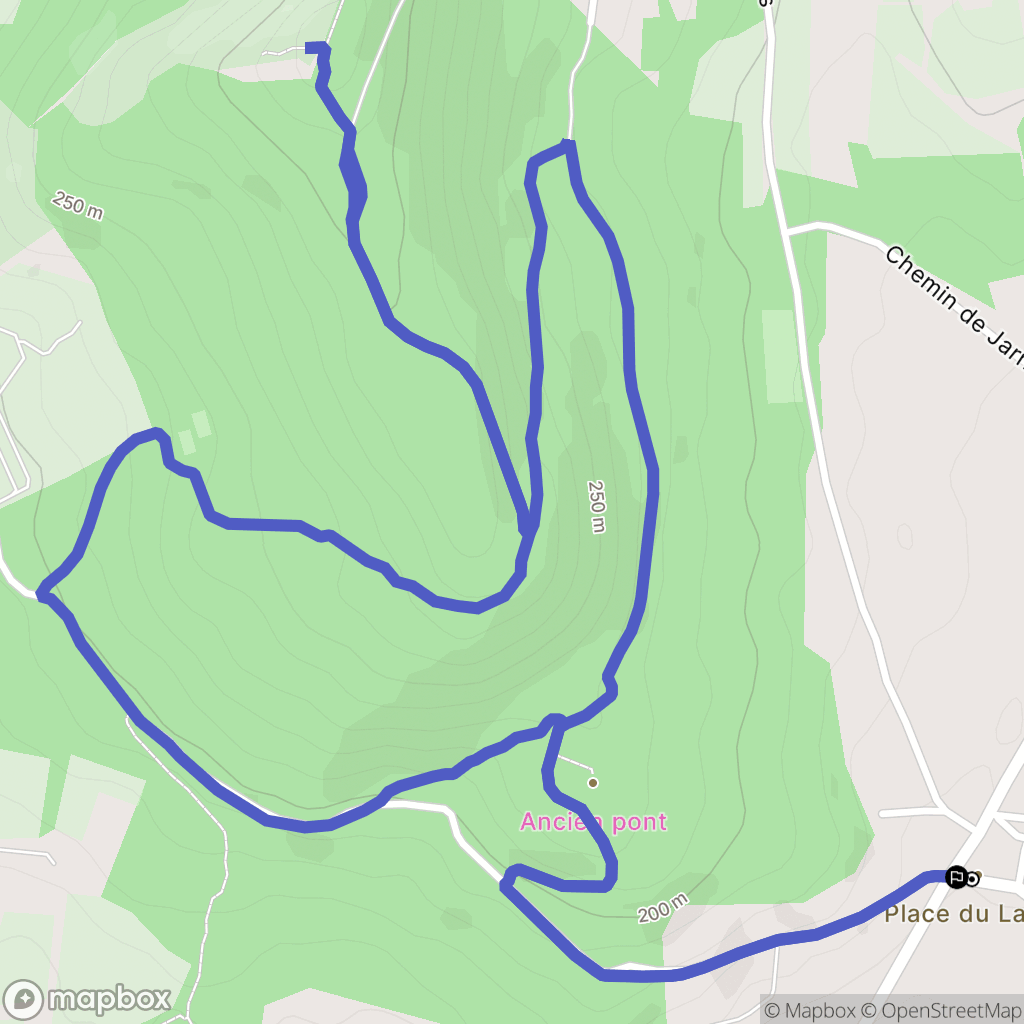 Malataverne : carte du parcours de randonnée - France