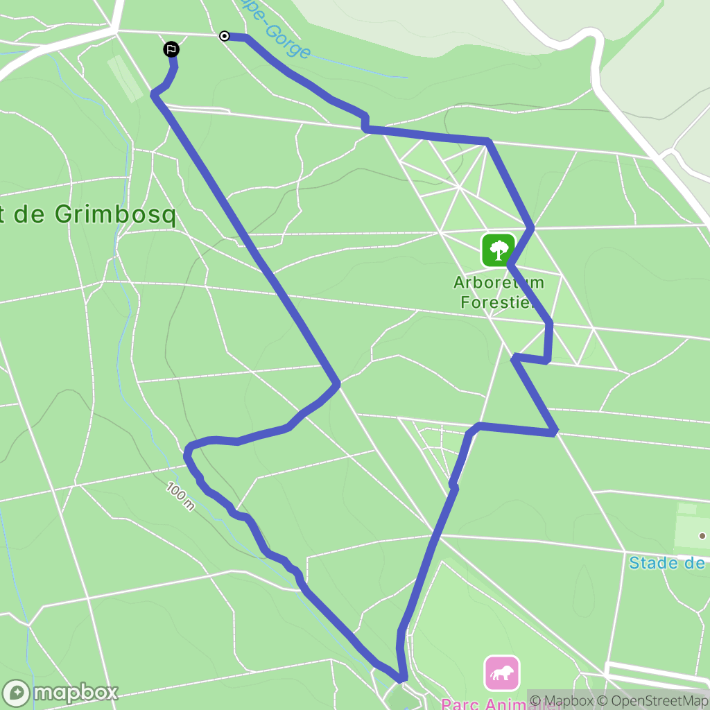 Grimbosq : carte du parcours de randonnée - France