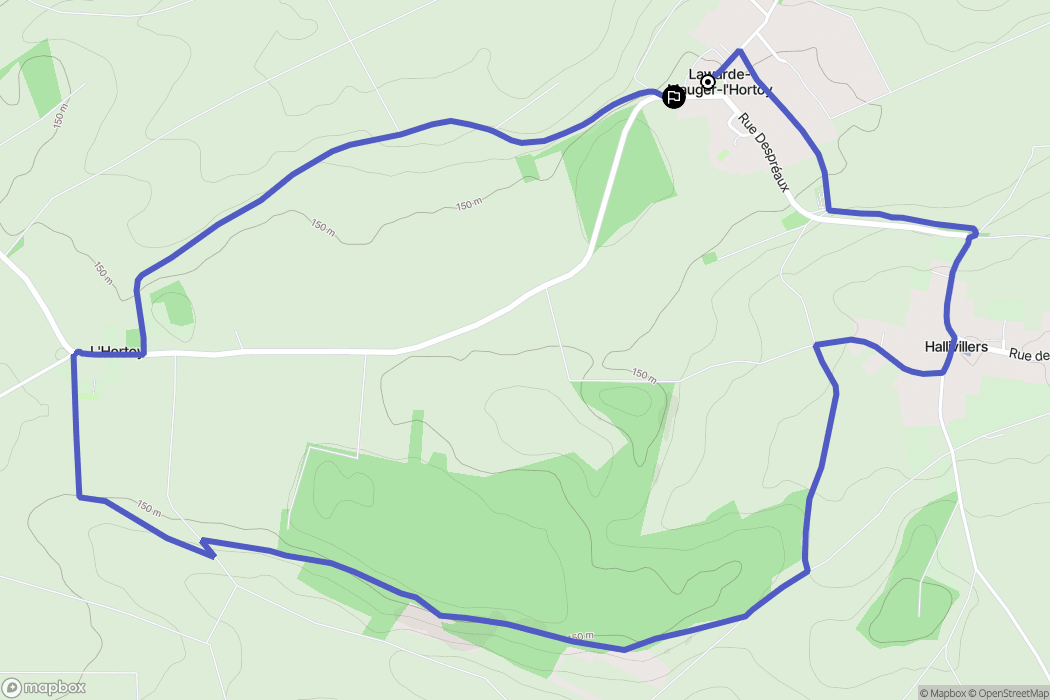 Lawarde-Mauger-l'Hortoy : carte du parcours de randonnée - France