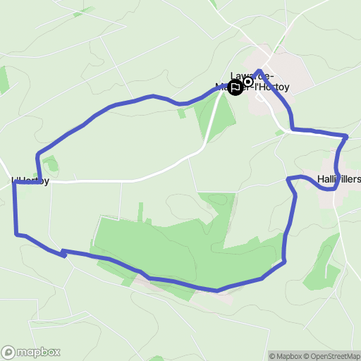 Lawarde-Mauger-l'Hortoy : carte du parcours de randonnée - France