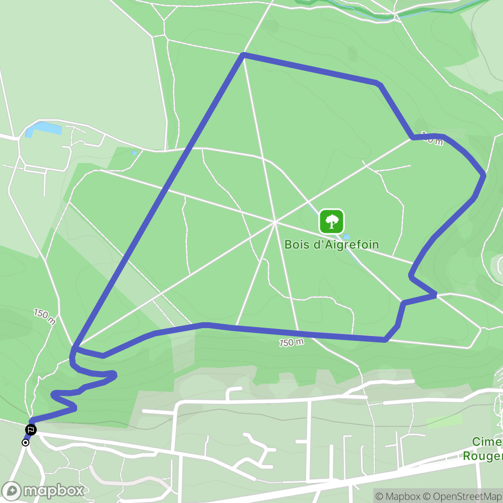 Saint-Rémy-lès-Chevreuse : carte du parcours de randonnée - France