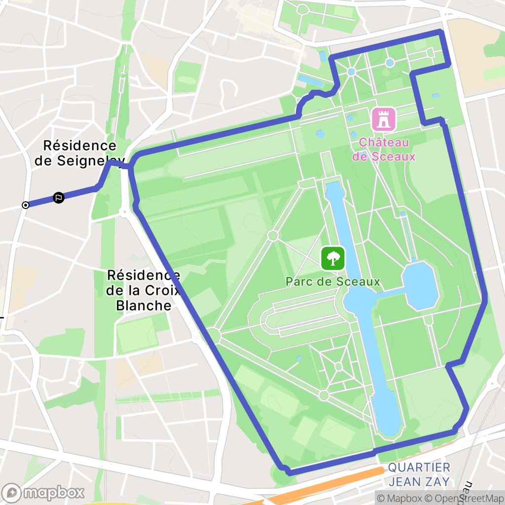 Châtenay-Malabry : carte du parcours de randonnée - France