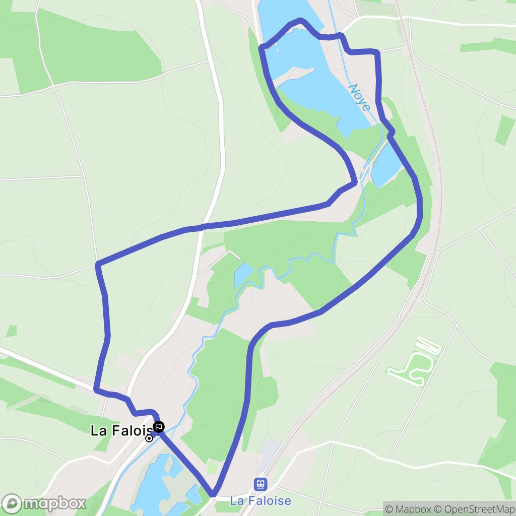 La Faloise : carte du parcours de randonnée - France