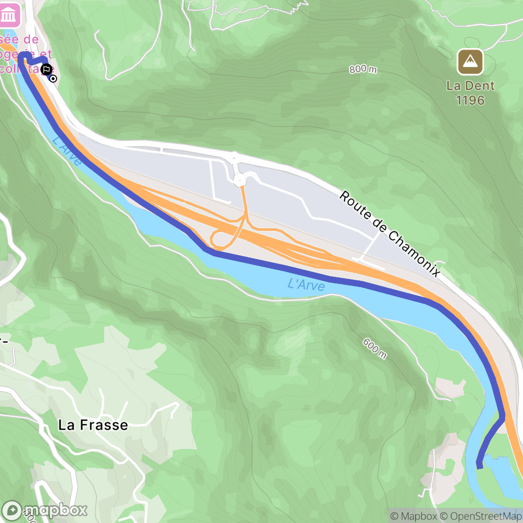 Cluses : carte du parcours de randonnée - France