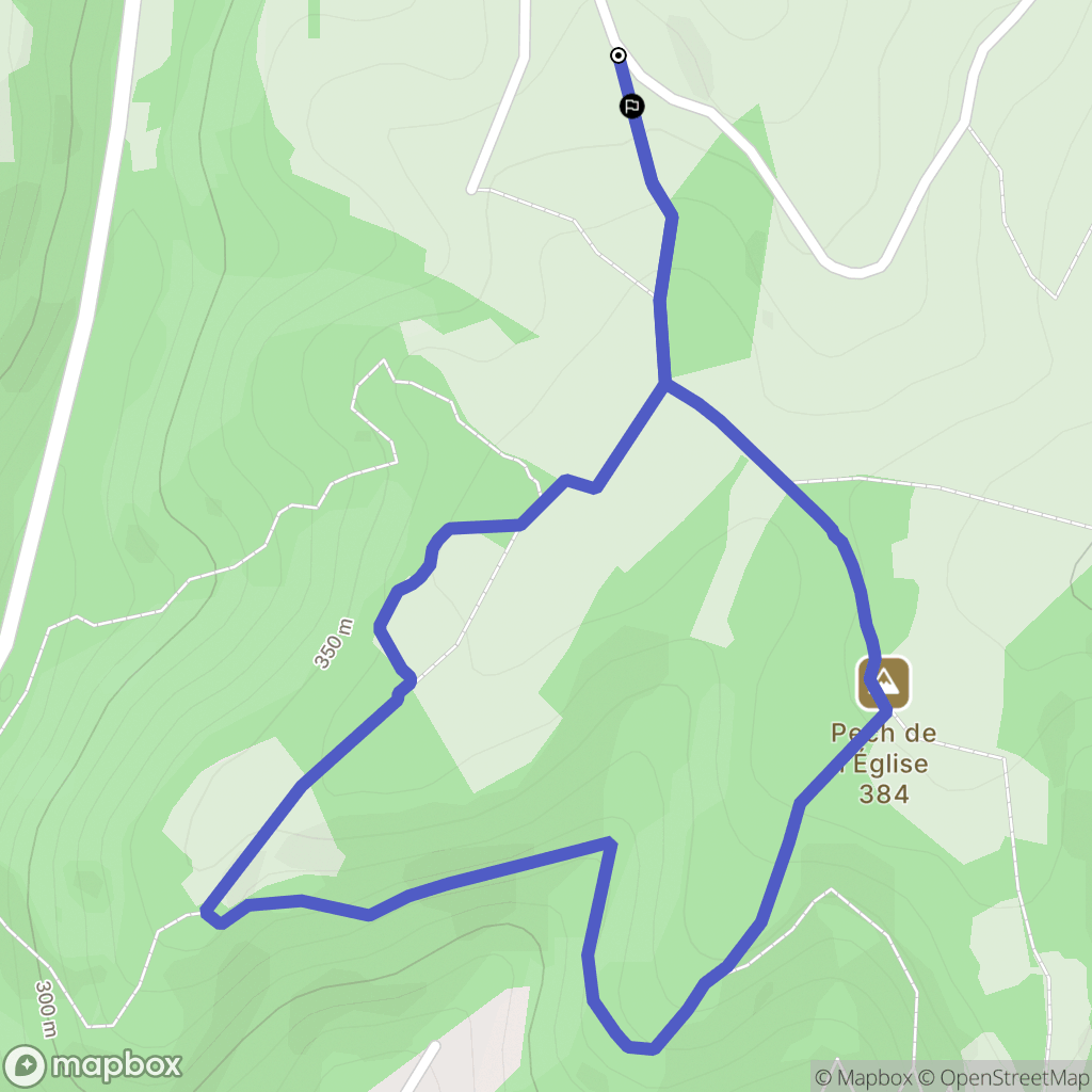 Felzins : carte du parcours de randonnée - France