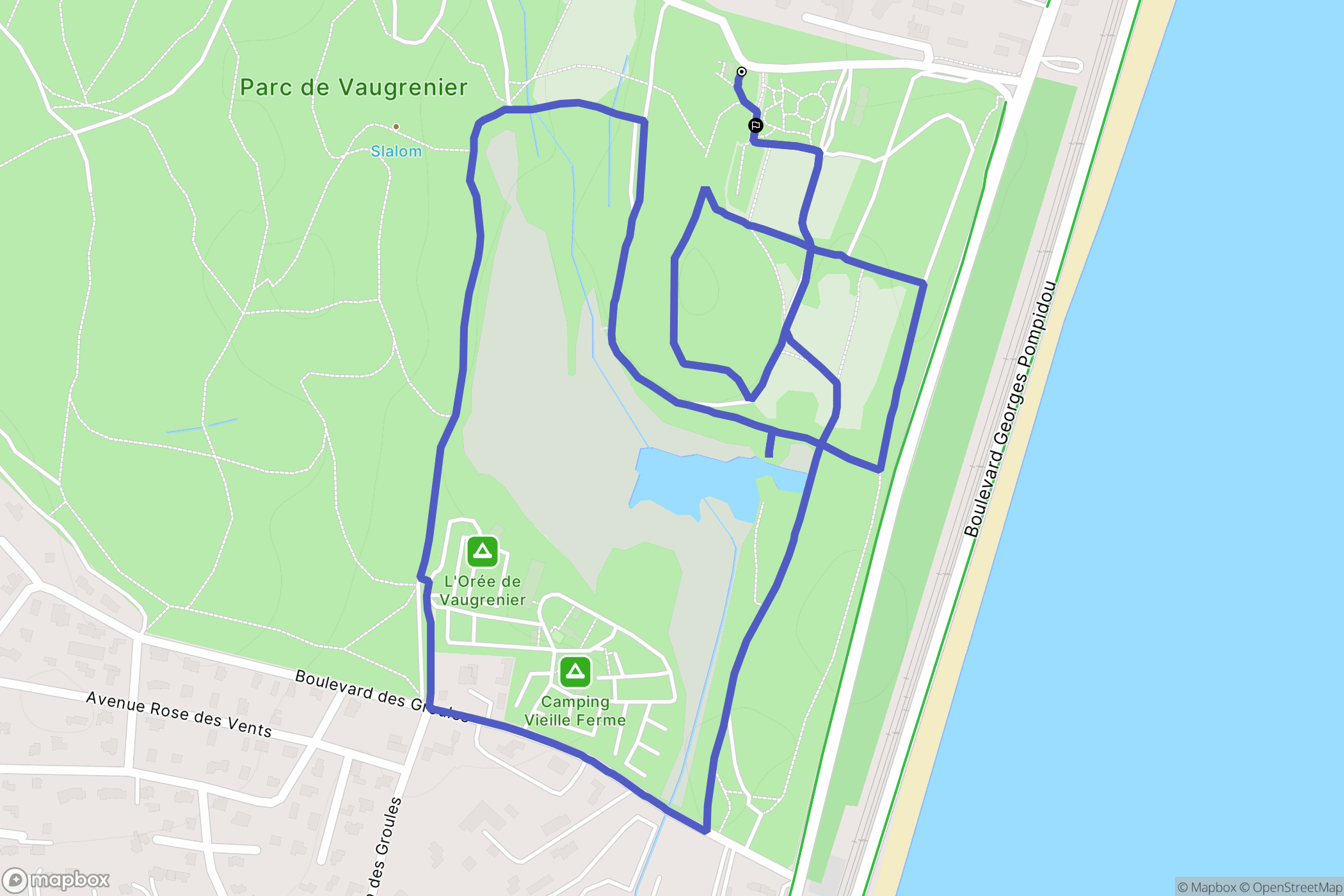 Villeneuve-Loubet : carte du parcours de randonnée - France