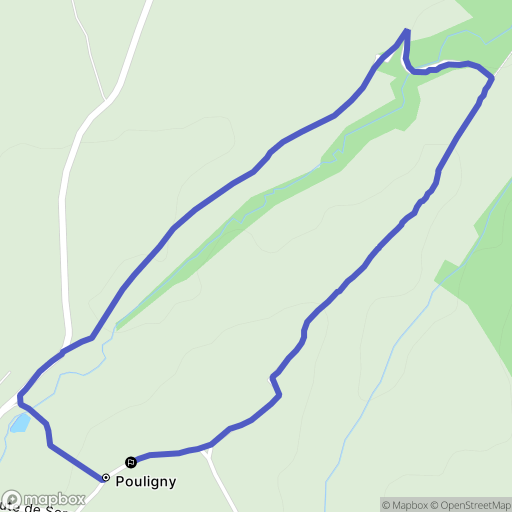 Torcy-et-Pouligny : carte du parcours de randonnée - France
