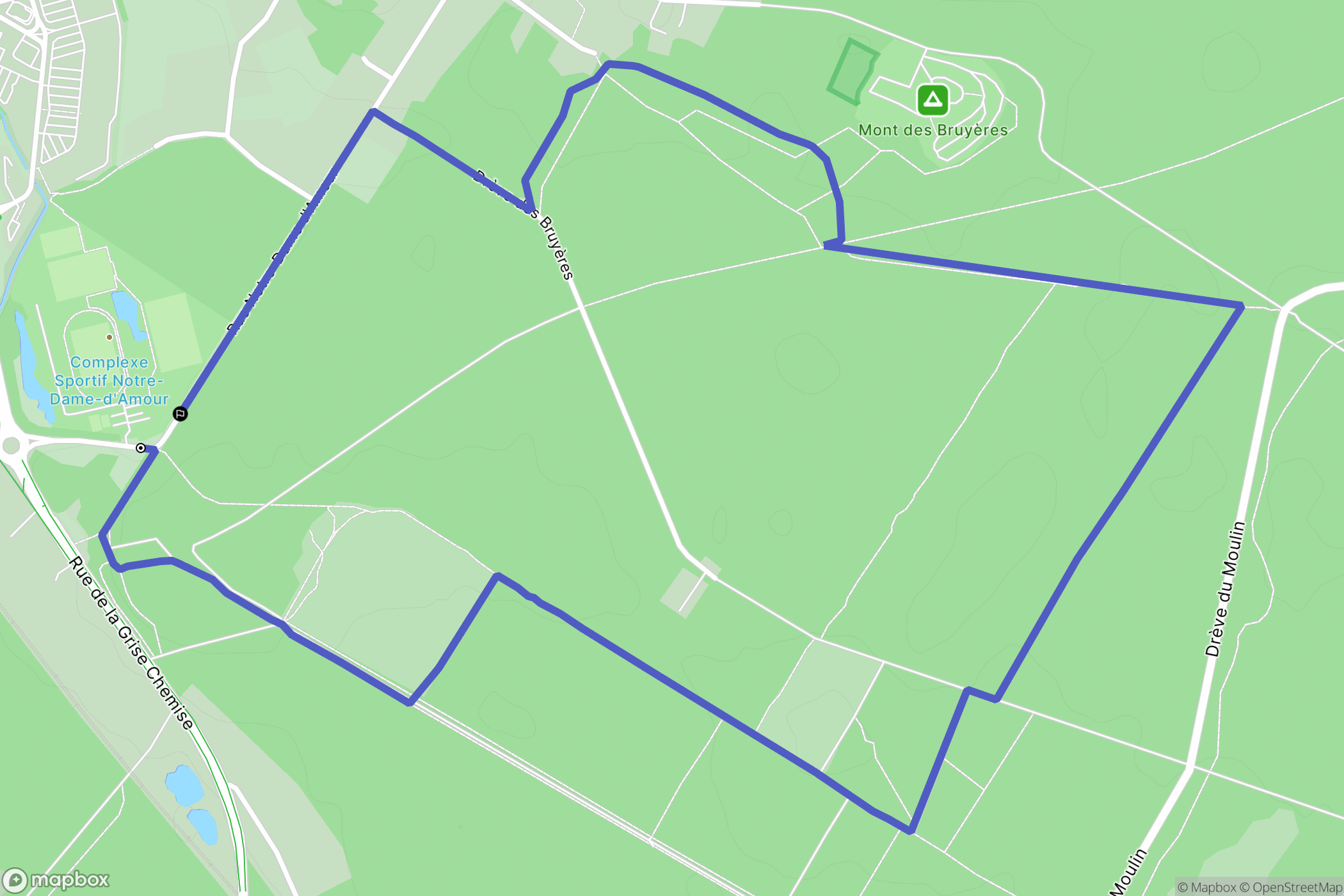 Saint-Amand-les-Eaux : carte du parcours de randonnée - France